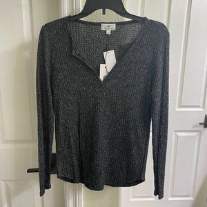 *NWT* Socialite Long Sleeve Thermal Henley Top